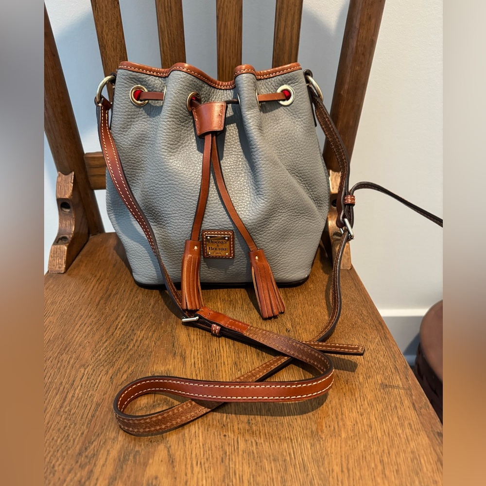 Dooney & Bourke Gray and Brown Shoulder Bag